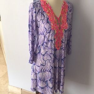 Lilly Pulitzer purple long sleeve cocktail dress
